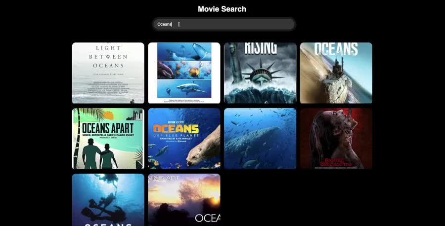 movie-search app screenshot